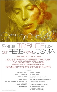 Poster: Joni Mitchell Tribute Night 2012
