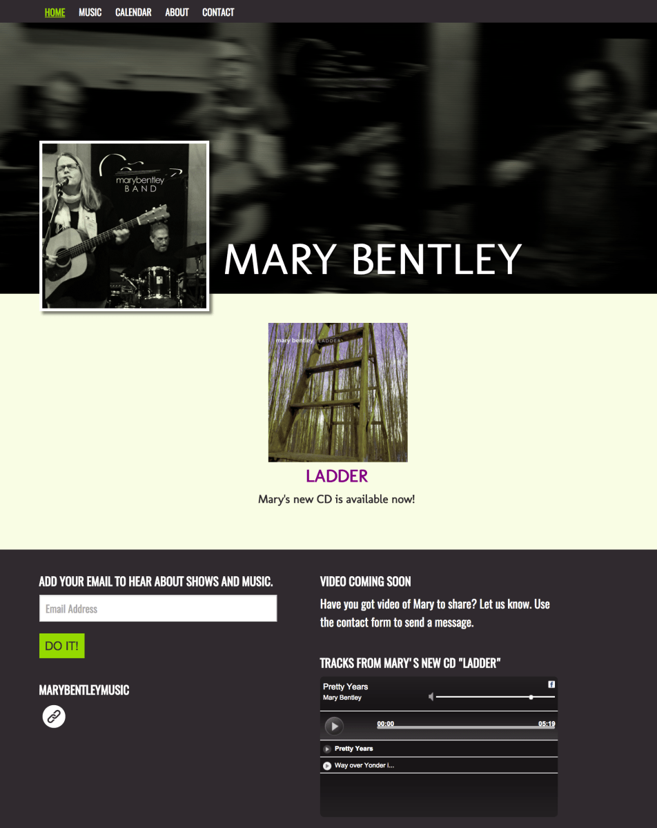 Mary Bentley Music Website